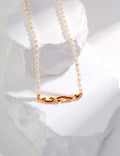 Awareness Ribbon Geometrical Necklace