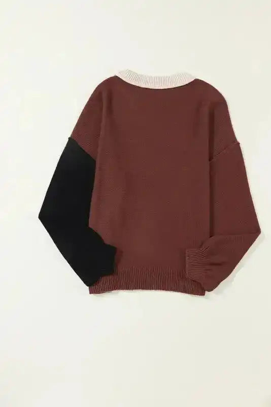 Colorblock Bishop Sleeve Sweater