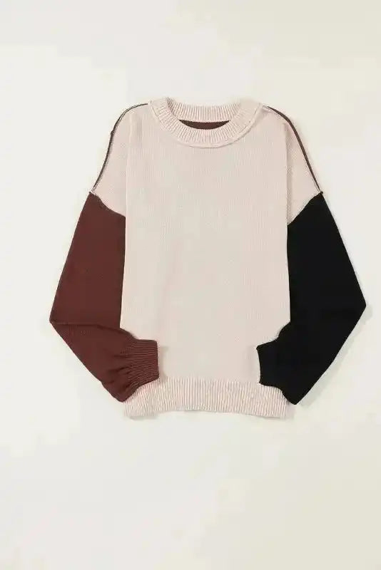 Colorblock Bishop Sleeve Sweater