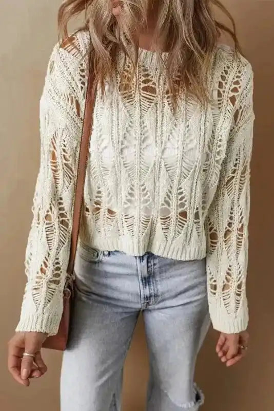 Boho Breeze Crochet Sweater
