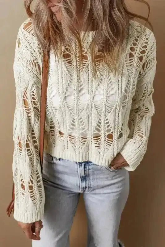 Boho Breeze Crochet Sweater