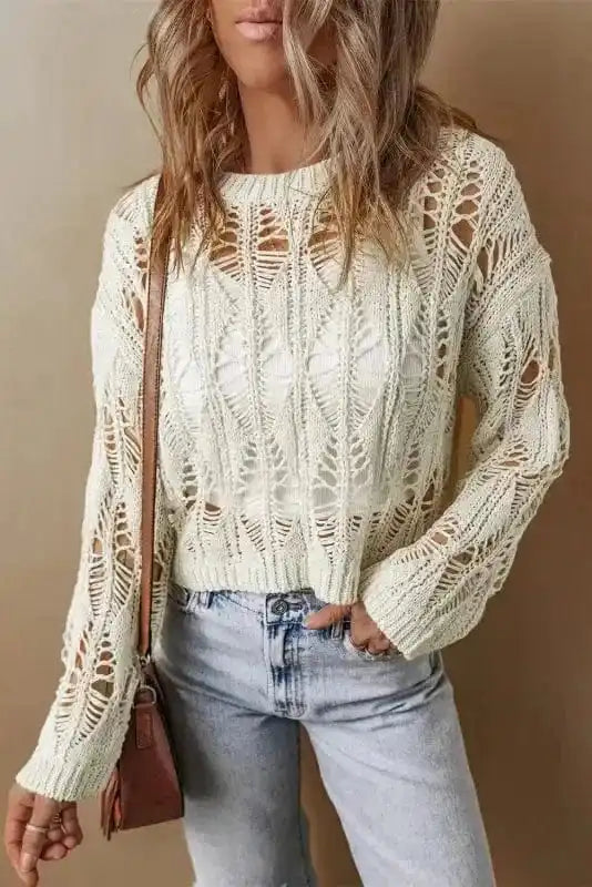 Boho Breeze Crochet Sweater