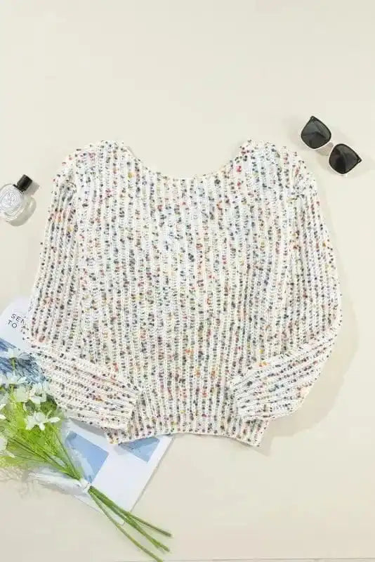 Vanilla Swirl Twist Sweater