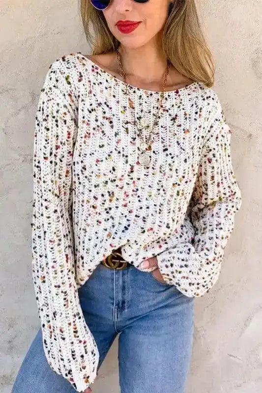 Vanilla Swirl Twist Sweater