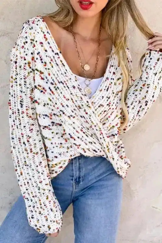 Vanilla Swirl Twist Sweater