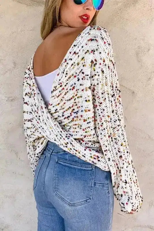 Vanilla Swirl Twist Sweater