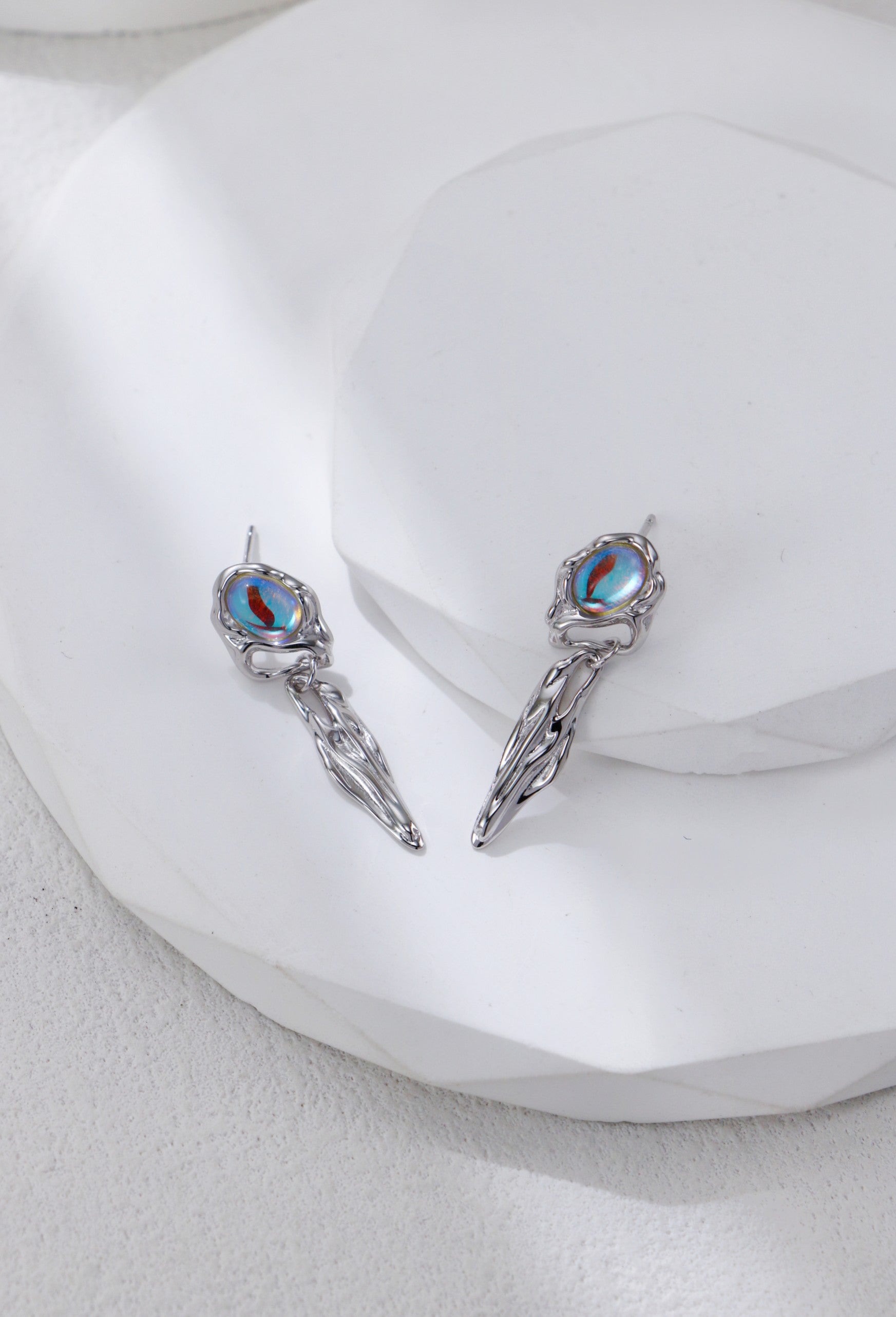 Retro Moonstone Earrings